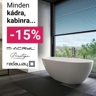 💣️ 15% kedvezmény kupon Radaway zuhanykabinokra, M-Acryl és Prestige fürdőkádakra! ✅ Előregisztráció: jan. 12–25. ✅ Kuponletöltés: jan. 26 – febr. 2. ✅ Beváltás: jan. 26 – márc. 14. 👉 Részletek + regisztráció: https://akcio.metahungary.hu/ Gyere és váltsd be nálunk! 📍https://pallaszcsempe.hu/kapcsolat