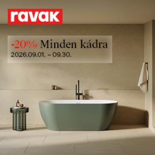 🛁 Merülj el a kényelemben – most kedvezőbb áron! Szeptemberben -20% minden RAVAK kádra. 📅 2026.09.01–09.30. 👉 Gyere el hozzánk éa segítünk kiválasztani fürdőszobád új középpontját!